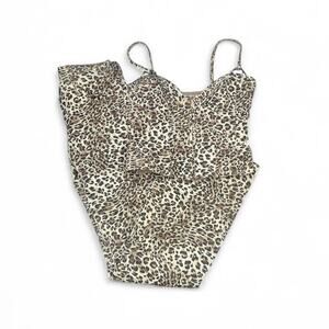 Vintage y2k guess premium leopard corset pants set outfit